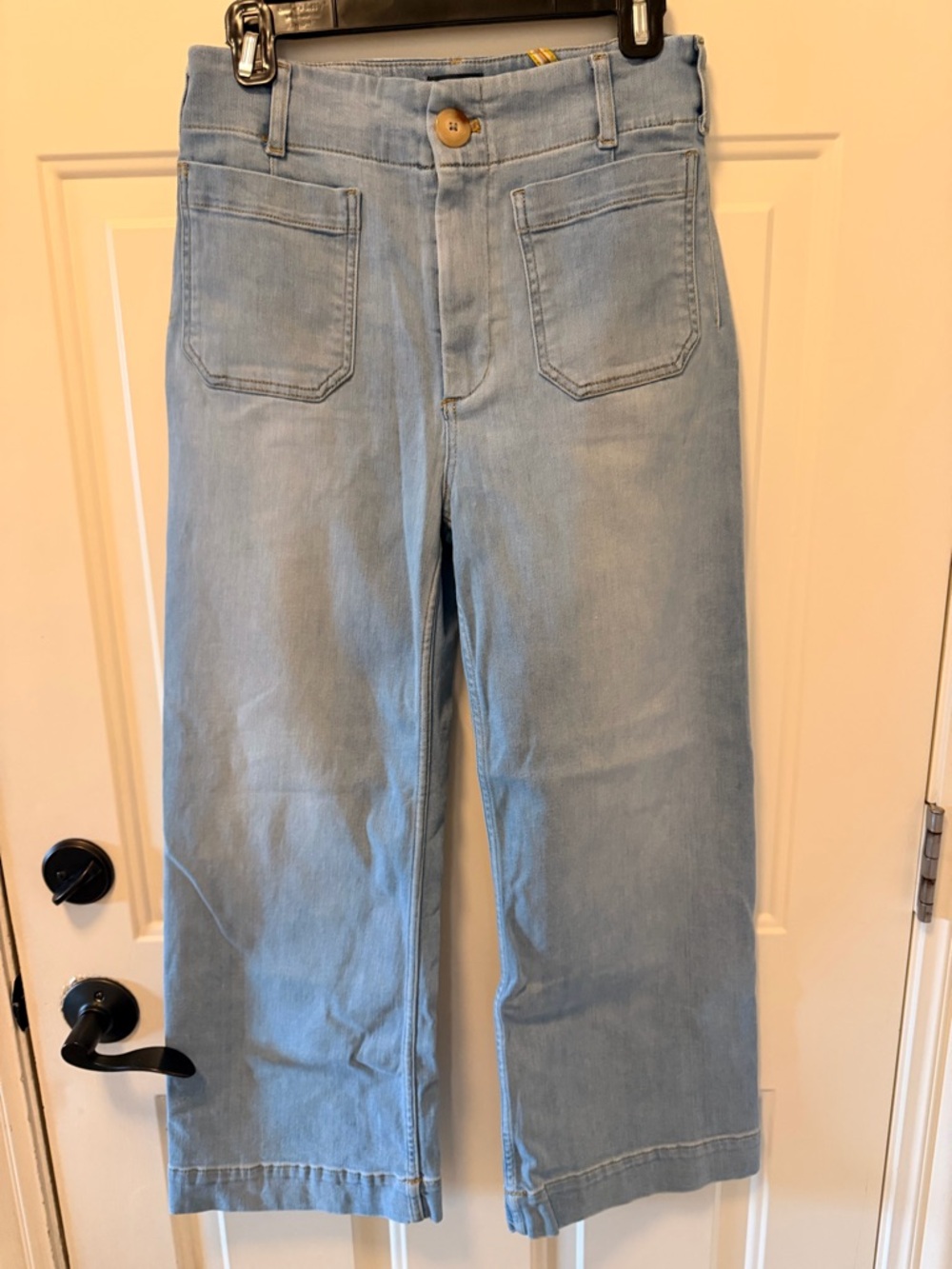 Maeve the Colette Light Blue Cropped Wide-Leg Jeans